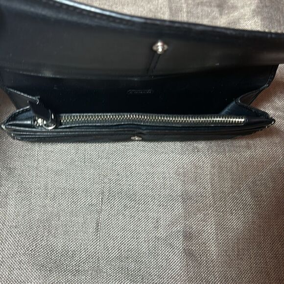 Coach Signature Jacquard & Leather Credit Card Wallet - Picture 6 of 11